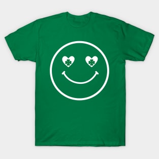 Smiley Face St Patricks Day Shamrocks T-Shirt